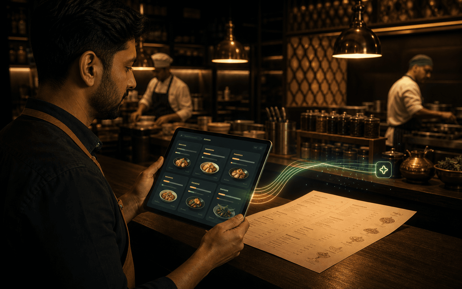 Menu Setup AI visual preview